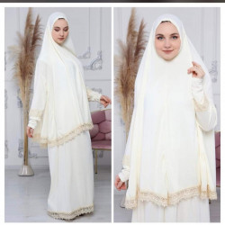 Abaya deux pièce à dentelles